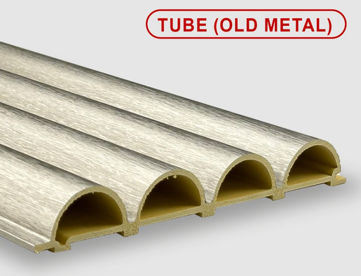 Стеновая панель Tube old metal Bonaparte бамбук с добавлением древесного волокна рифленая 2800х183х24 мм