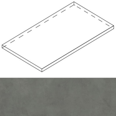Ступень угловая Luce Ang.Top Sx Piombo Ret 32x120x4,5x2 матовая керамогранит