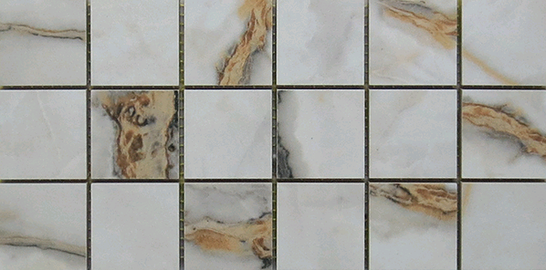 Мозаика Mk.CarbisGold1530 15х30 керамогранит глянцевая, серый