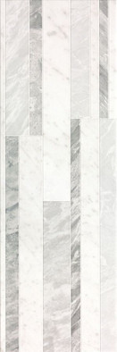 Настенная плитка Deco White Brillante 25x75 глянцевая керамическая
