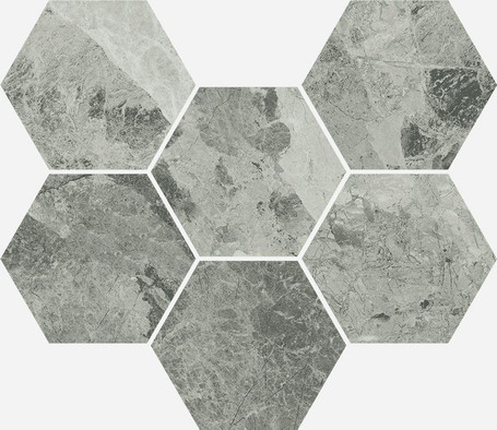 Декор Charme Extra Silver Mosaico Hexagon керамогранит фото Декор Charme Extra Silver Mosaico Hexagon керамогранит