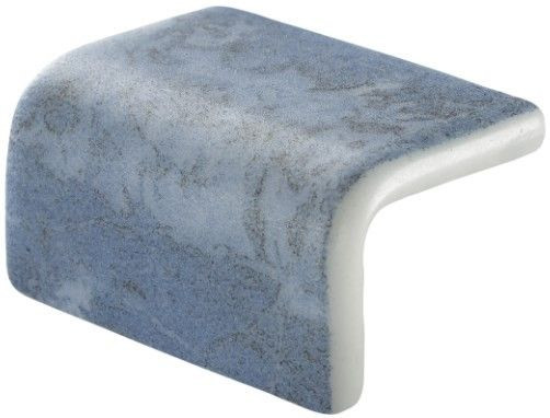 Мозаика Ezarri Corner Bluestone Safe стекло 3х5х2.5 см матовая, антислип чип 50х50 мм, голубой
