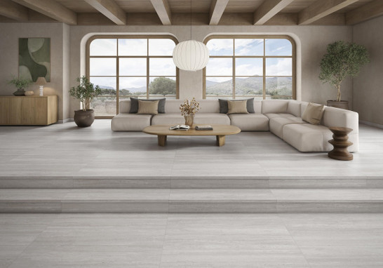 Ступень фронтальная Peldaño Recto 120 Travis Gris Liso 33x120 клинкер матовая Gres de Aragon 971164