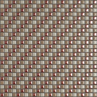 Мозаика Diag005 керамика 30х30 см Appiani Texture матовая чип 12х12 мм, коричневый, серый