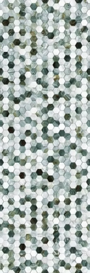 Настенная плитка Hypnose Malachite Decor 10 Glossy 30x90 Primavera глянцевая керамическая