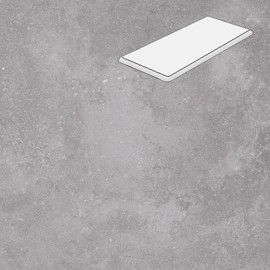 Ступень угловая с фаской R20 Silver 33х60 керамогранит матовая Lifebrick Limestone