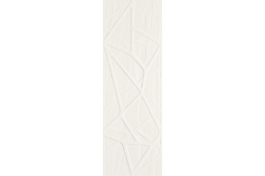 Настенная плитка Titanium Bianco Sciana Kratka Struktura Rekt Paradyz Ceramika 25x75 рельефная (структурированная) керамическая 131189608501