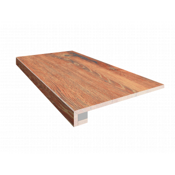 Ступень Комплект (Ступень BG01 (33x120) непол. (прямоугол. бортик) без насечек+ Подступенок (14.5x120)) матовая