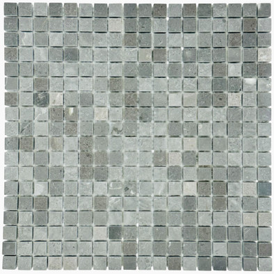 Мозаика Marble Mosaic Cinderella Stone Pol камень 30.5х30.5 см полированная чип 15х15 мм, серый, темно-серый