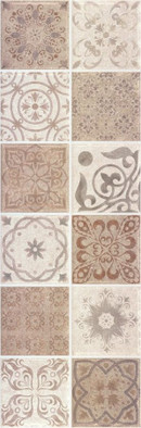 Настенная плитка Mosaico Antique Taupe-ректификат/ белая глина 30x90 матовая керамическая