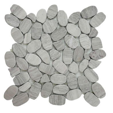 Мозаика Marble Mosaic Flat Stone Wood Grain мрамор 27.8х27.8 см матовая серый