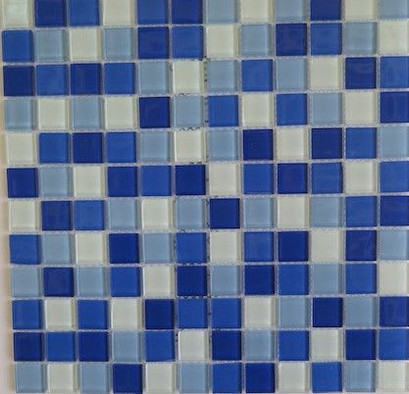 Мозаика CH4001РМ стекло 30x30 см глянцевая чип 23x23 мм, синий, голубой