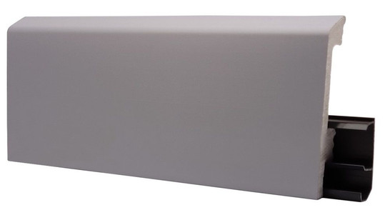 Плинтус напольный Урбан Серый Royce 2000x80x15 HDPS полимер