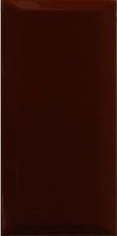 Настенная плитка Monopole Breakfast Marron Brillo Bisel 10x20, глянцевая керамическая