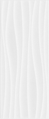 Настенная плитка Monocolor Sugar White Белый 02 25х60 Gracia Ceramica Aqua матовая, рельефная (структурированная) керамическая 010100001537