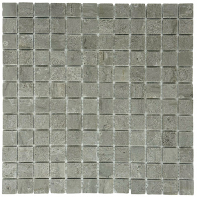 Мозаика Marble Mosaic Cinderella stone Mat камень 30х30 см матовая чип 23х23 мм, серый