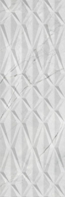 Настенная плитка JJC710 Teseo Arc Gris 40x120 глянцевая, рельефная (структурированная) керамическая