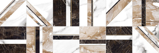Декор Wild Chic Коричневый 25x75 Meissen глянцевый керамический 16519