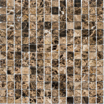 Мозаика 20x20 Dark Emperador Polished (JMST023) 305x305x4, натур. мрамор