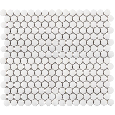 Мозаика Керамическая Penny Round White Antid. (JNK81011) 315х309х6