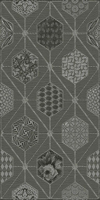 Декор Azori Devore Gris Geometria 31,5х63, матовая керамический