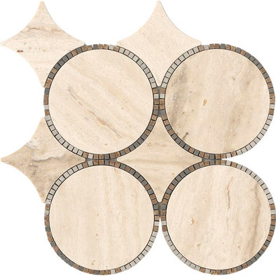 Мозаика L'Antic Colonial Tempo Circle Beige 29.9х29.9 G-142 камень матовая бежевый, коричневый 100347807