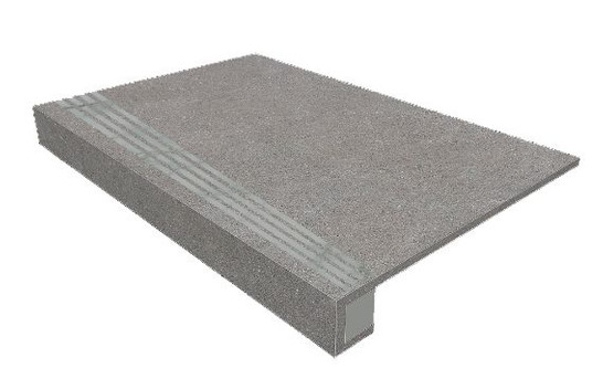 Комплект (Ступень TE02 (33x120) непол. (прямоугол. бортик) + Подступенок (14,5x120)) матовый фото Комплект (Ступень TE02 (33x120) непол. (прямоугол. бортик) + Подступенок (14,5x120)) матовый