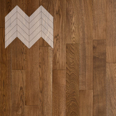 Паркетная доска Lab Arte Chevron Дуб Рустик Лаэрт лак французская елка 600/475х125х14/3/45°