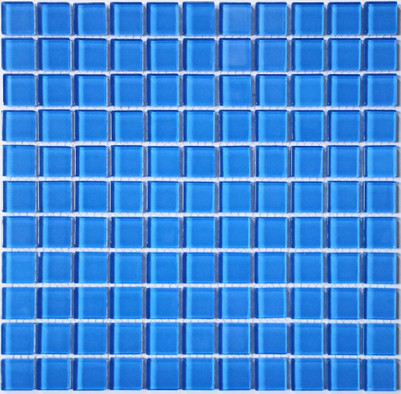 Мозаика Royal blue 30х30 стекло глянцевая чип 25х25 мм, синий
