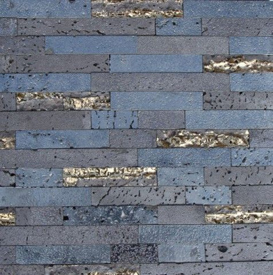 Мозаика Lava Black каменная 30x30