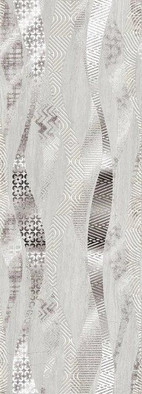 Декор Decor Grey Onda 25.1x70.9 глянцевая керамический