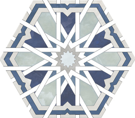 Керамогранит Radiant Blue 20x24 Monopole сатинированный напольная плитка 81022