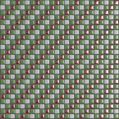 Мозаика Diag002  керамика 30х30 см Appiani Texture матовая чип 12х12 мм, зеленый, коричневый, серый
