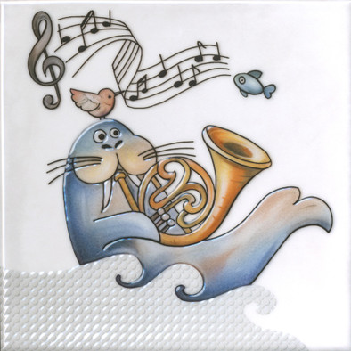 Декор VT/A483/5232 Симфония 4 глянцевый 20x20 Kerama Marazzi керамический