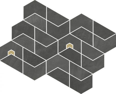 Мозаика Континуум Петрол Джуэл керамогранит 31.1х38.2 см матовая, черный 620110000180
