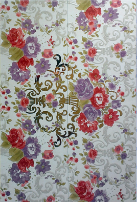 Декор Fioritura Oro Su Bianco (1сет=2шт.) керамический