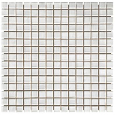 Мозаика стеклянная AquaViva YF-MSLM01 Белая 32.7х32.7 см матовая чип 20х20 мм, 023327