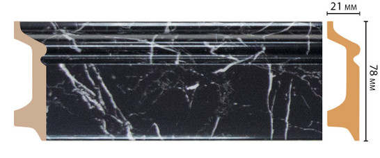 Плинтус напольный D122-78 ДМ Decomaster (78х21х2400 мм) 