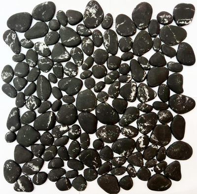 Мозаика Orro Mosaic Black Rock стекло 30.5х30.5 см матовая, белый, черный