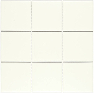Мозаика Bonaparte Макси Белый / Maxi White керамика 29.7х29.7 см матовая чип 97х97 мм
