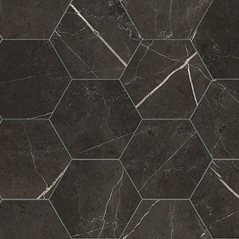 Керамогранит Ackv Composizione Esagono 28,5х33 Graphite Luc. фото Керамогранит Ackv Composizione Esagono 28,5х33 Graphite Luc.