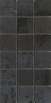 Мозаика Mk.ExpressionTitanio Rect 15х30 керамогранит Azulev матовая чип 50х50 мм, черный