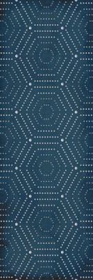 Декор 1664-0180 Парижанка Геометрия синий керамический