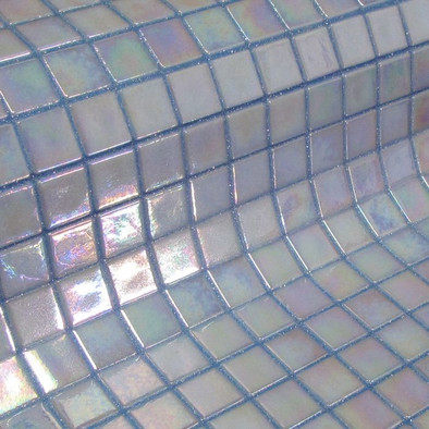 Мозаика Ezarri Fosfo Blue Iris стекло 31.3х49.5 см глянцевая чип 25х25 мм, голубой