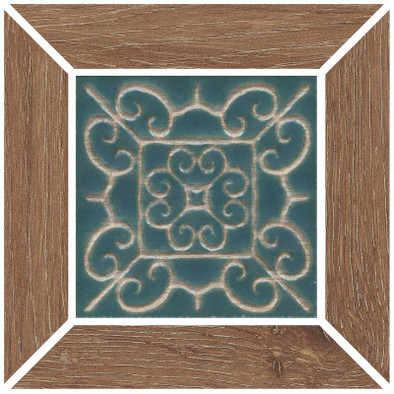 Декор ID155 Тровазо наборный бежевый тёмный матовый 13x13 Kerama Marazzi керамогранит