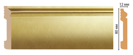 Плинтус напольный D005-374 ДМ Decomaster (79х13х2400 мм) 