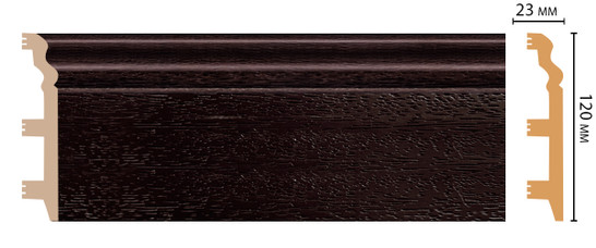 Плинтус напольный D233-433 ДМ Decomaster (120х23х2400 мм) 