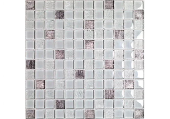 Мозаика Vesta White 2.3x2.3 стеклянная 30x30
