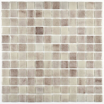 Мозаика Atlantis Grey стекло 31.5х31.5 см Bonaparte глянцевая чип 24х24 мм, серый
