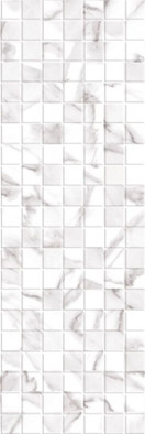 Настенная плитка Калаката Серая Рельеф Мозаика 20х60 Belleza глянцевая керамическая 00-00-5-17-30-06-1252